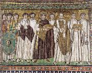 unknow artist The Emperor justinian and his Court oil on canvas